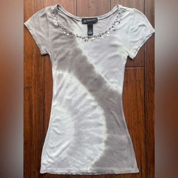 INC Tie Dye Fitted Ribbed Shirt - Picture 2 of 5